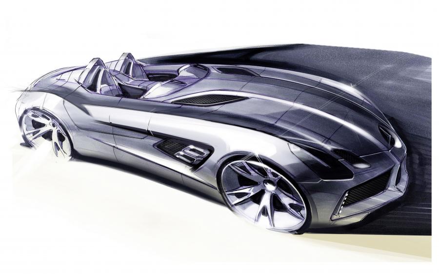 Эскиз Mercedes-Benz SLR McLaren Stirling Moss 2009 года  (фото 42 из 75)